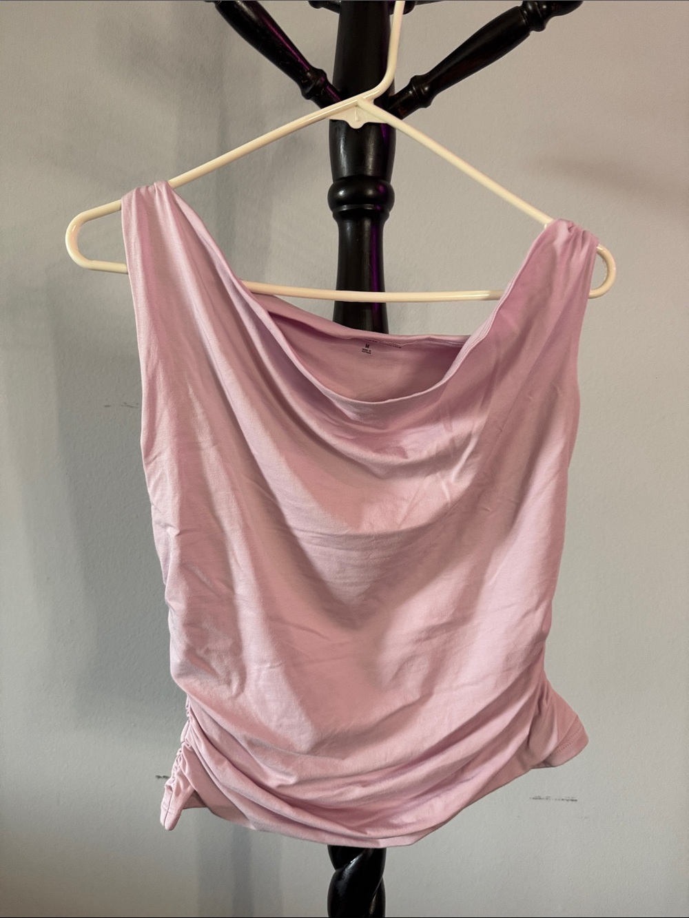 Abercrombie & Fitch One-Shoulder Blush Pink Top - Picture 3 of 5